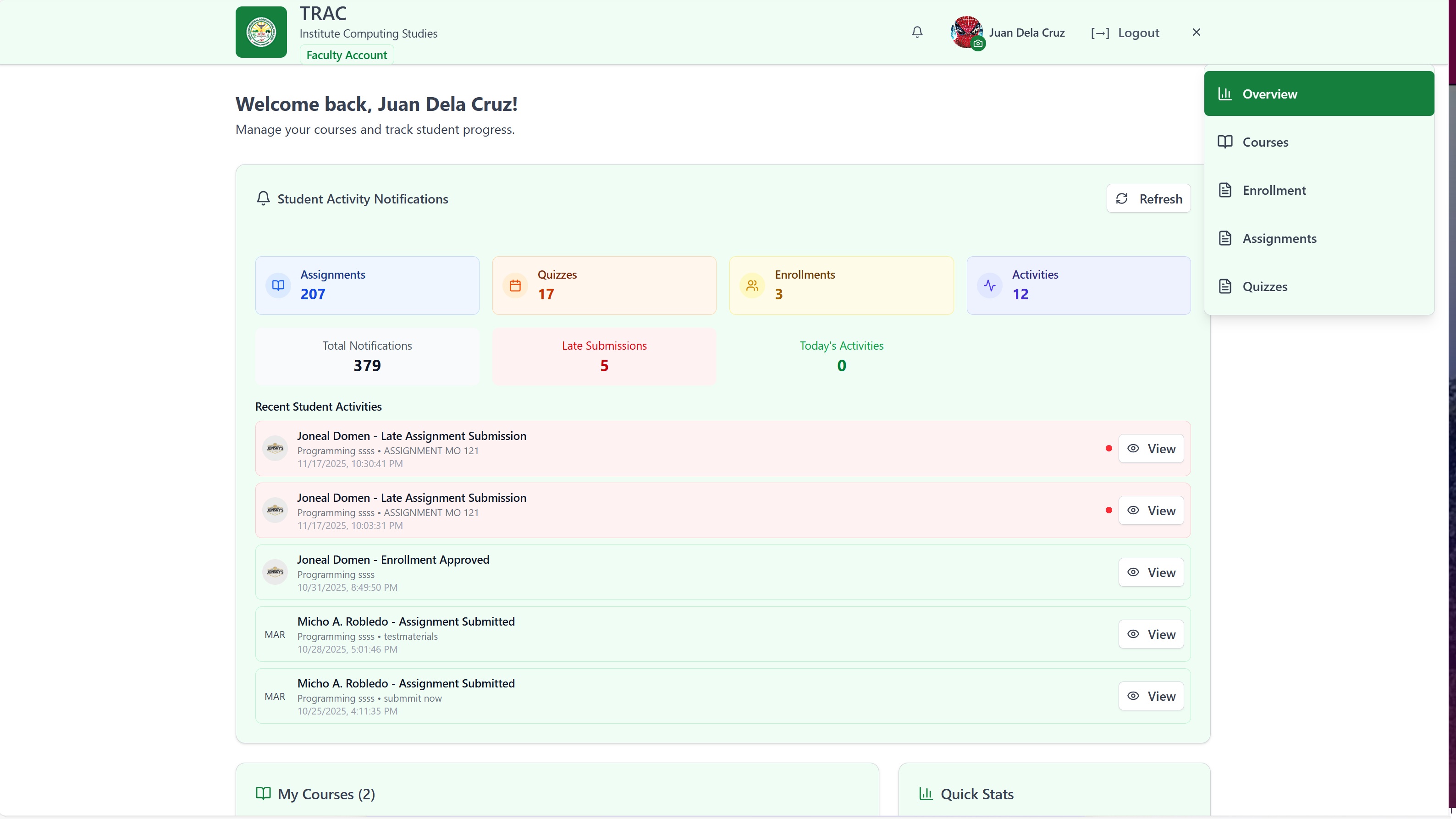 TRAC LMS Portal